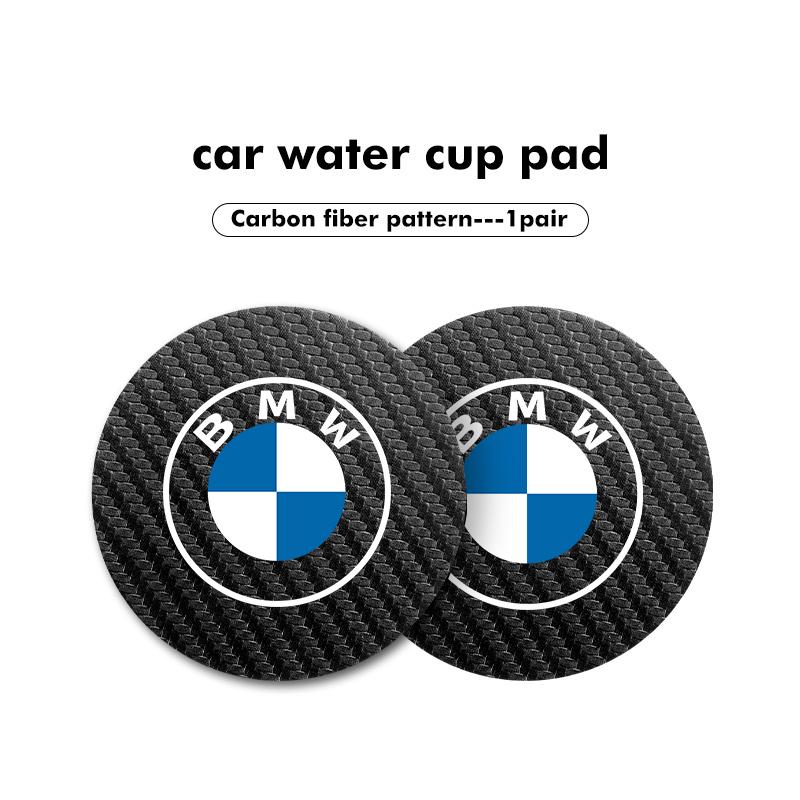 2pcs Car Coaster Water Cup Holder Anti-Slip Pads Accessories For BMW 1 3 5 7 Series M F01 F20 F10 F13 E52 E53 E60 E93
