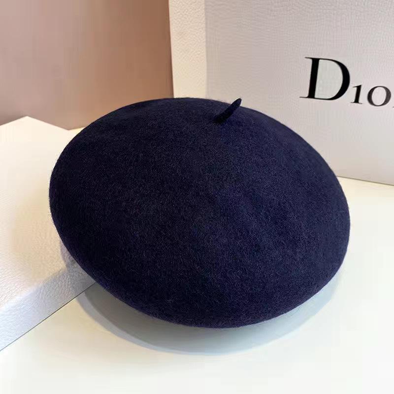Thickened 3D Wool Retro Beret - Autumn/Winter Style for a Slimmer Face