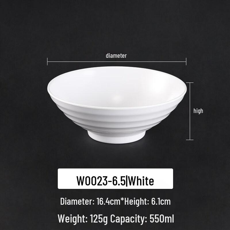 

Sweet Elegant White Thickened Melamine Noodle Bowl