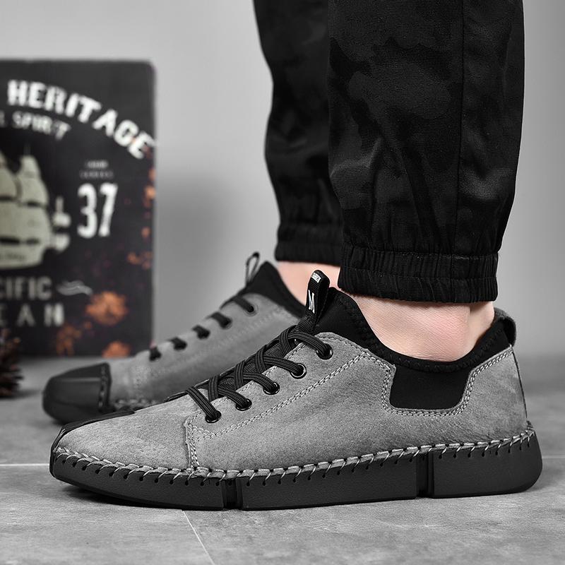 Pánské ručně šité kožené boty pro volný čas 2024 Large Size 38-46