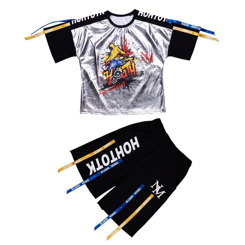 Ensemble Garçon Été 4-12 Ans : T-Shirt Manches Courtes + Short Cargo - Tenue 2 Pièces Sport Décontractée Pour Enfants