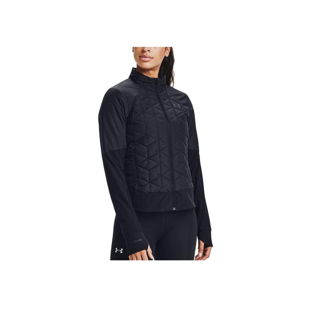 Under Armour Cg Reactor Run Hybrid Solid Color Sports Warm Jacket Women Jacket Black 1355809-001