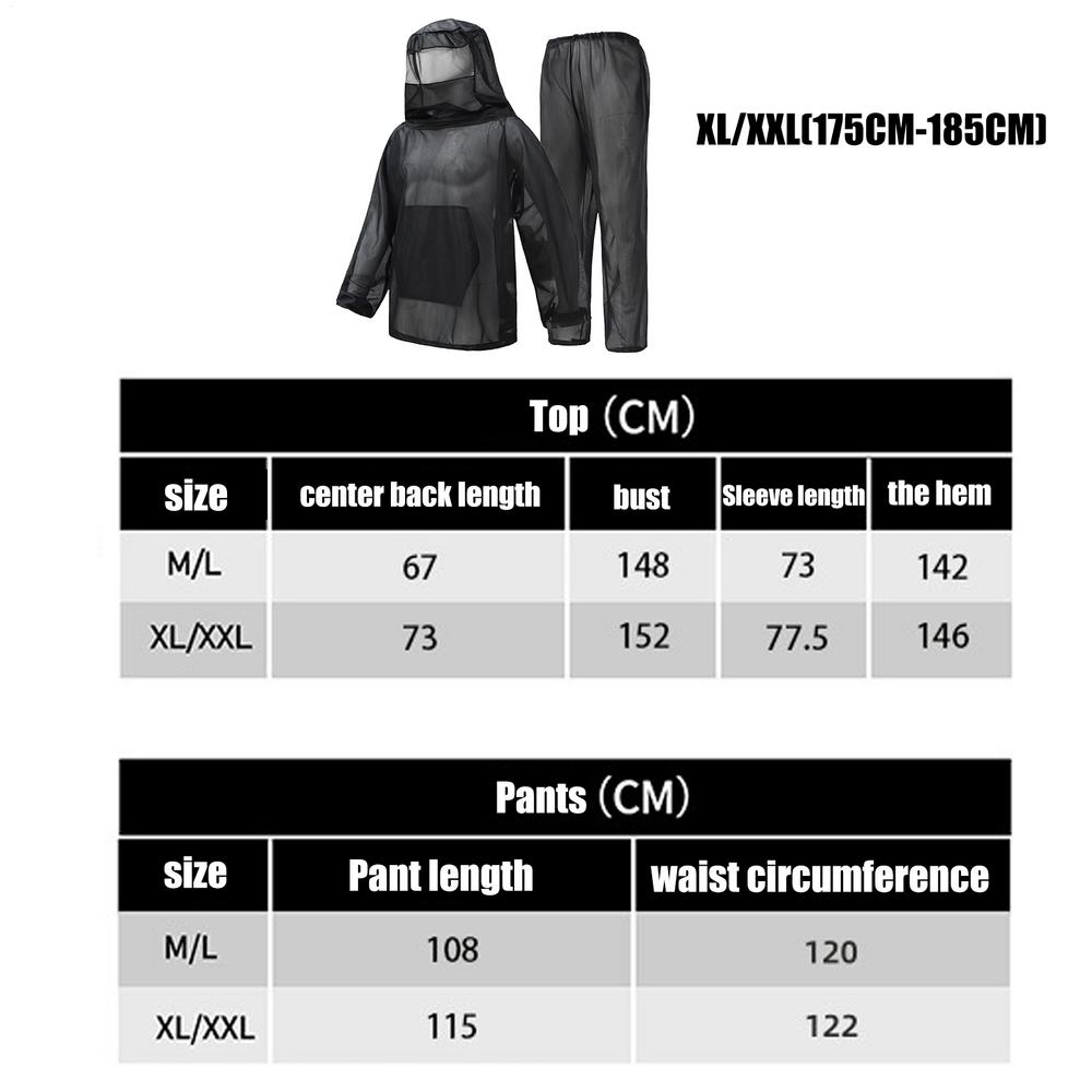 Outdoor Fly Net Shirt Mesh Hooded Bug Jacket Mesh Bee Suit for Beekeepers Shield Barrier Protection Repeller Wearable Guard