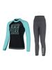 Akuatika Women'S Rash Guard Aqawbo + High-Waisted Water Leggings Gy Set