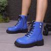 Fashion 2025Womens Boots Fashion High Top Leather Boots Lace Up Ankle Boot Non Slip Platform Boots for Women Motorcycle Boot Botas Mujer