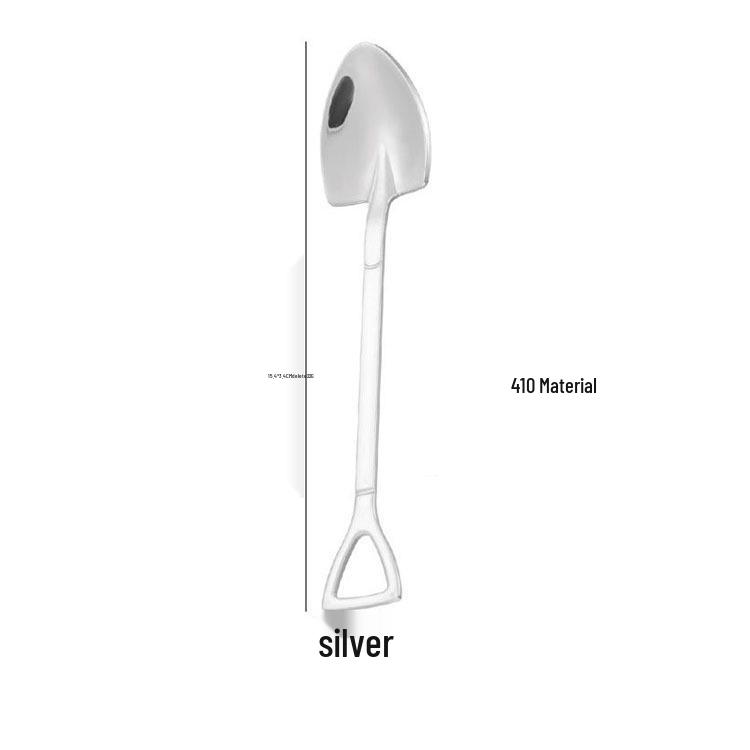 304 Stainless Steel Shovel and Rake Dessert Spoon Set for Kids