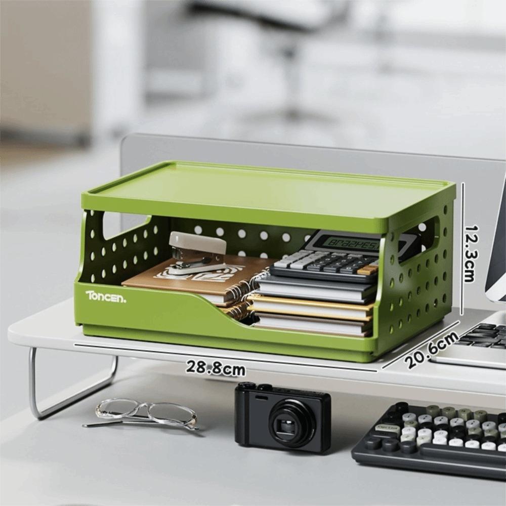 Pegboard Foldable Desktop Bookshelf Plastic Drawer Organizer Desktop Storage Shelf Student Study