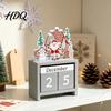 Christmas Countdown Calendar Blocks Desktop Advent with Movable Holiday Home Decor Ornaments Days Until Xmas Ornament for Office Wooden Holidays