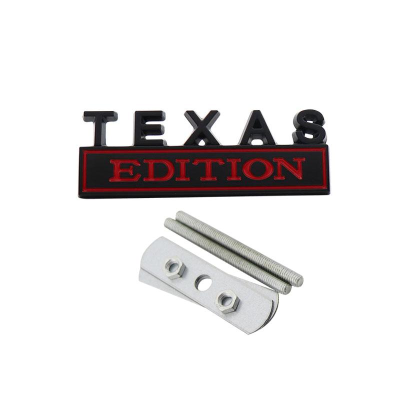3D Car Styling TEXAS Edition Car Grille Fender Trunk Rear Bonnet Nameplate Decal Emblem Badge Sticker