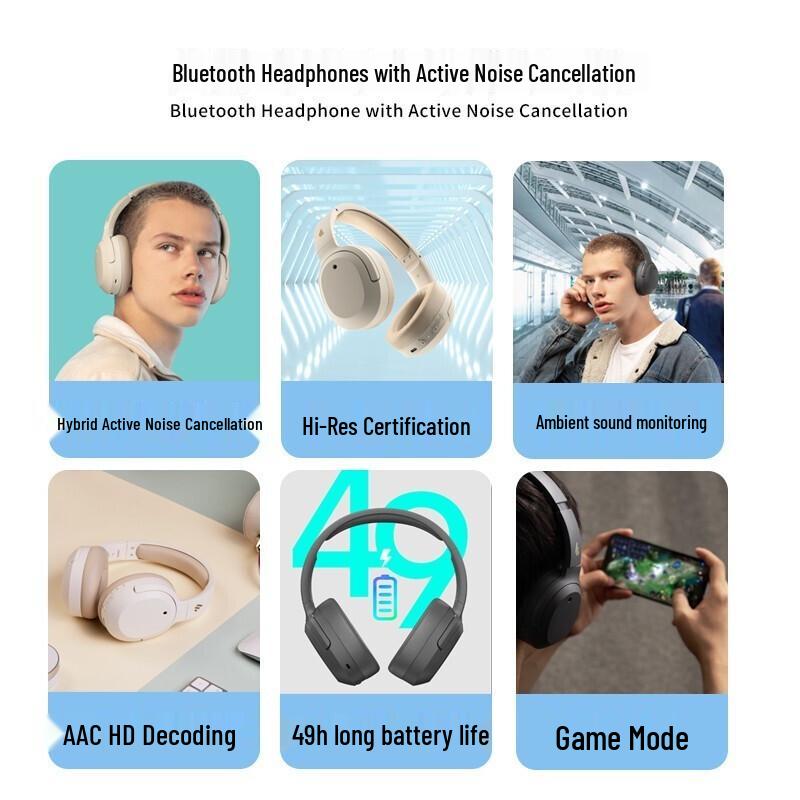 Edifier W820NB Classic Edition Active Noise Cancelling Over-Ear Bluetooth Headphones