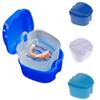 Denture Bath Box Cleaning False Teeth Storage Box With Hanging Net Container Artificial Tooth Case Orthodontic Retainer Case