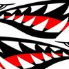 1 Pair Shark Teeth Mouth Vinyl Decal Stickers for Kayak Canoe Dinghy Boat