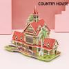 3D Paper Puzzle Montessori Miniature Houses Funny Carton Construction Models For Kids Handmade Educational Toys