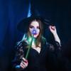 1PC Halloween Witch Hat Black Folds Wizard Hats Halloween Decorations Masquerade Party Carnival Costume Cosplay Props TMZ