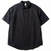 Linen Shirt Men's Short-Sleeved Summer Thin Breathable Chinese Style Linen Top Solid Color Casual Loose Cotton and Linen Shirt