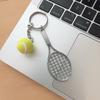 Cute Tennis Racket Keychain 6 Color Mini Pendant Durable Sports Design for Car Keyring Backpack Student Gift Idea