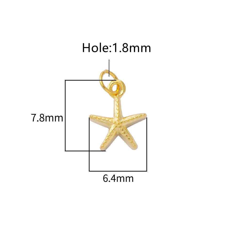 

100% Real 925 Silver Accaccessories Seabell and Star Charm Pendant For Bracelets Necklaces Key Diy Material золотистий