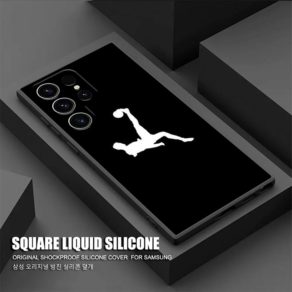Fire Football Soccer Ball S26Ultra Case For Samsung Galaxy S26 S25 S24 S23 S20 S21 FE S22 Ultra Plus 5G Cases Soft Phone Cover