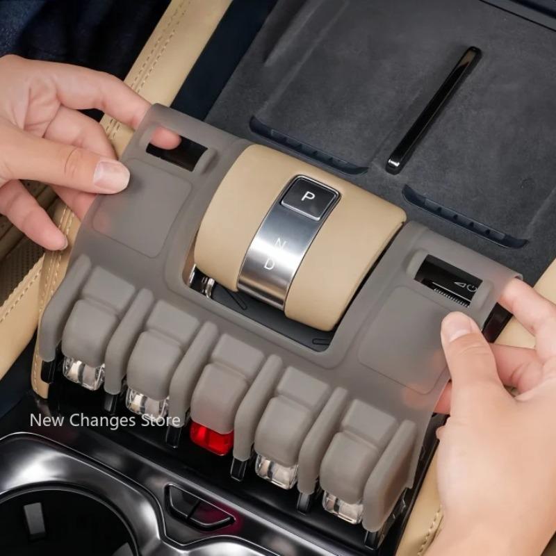 Car Central Control Button Silicone Pad Fit for BYD Denza B8 B5 Ti3 Auto Gear Panel Protective Cover