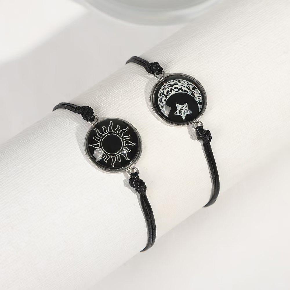 2 Stück Romantische Leuchtende Sonne Mond Partner Armbänder Freundschaft Schmuck Valentinstagsgeschenk