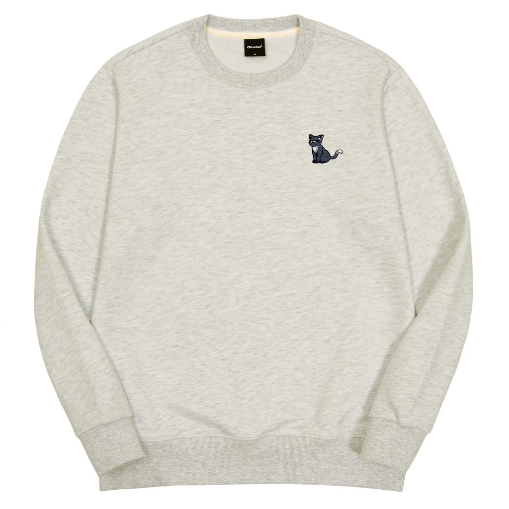OKSTAR Happy Cat Embroidered Double-Sided Sweatshirt (Type C)