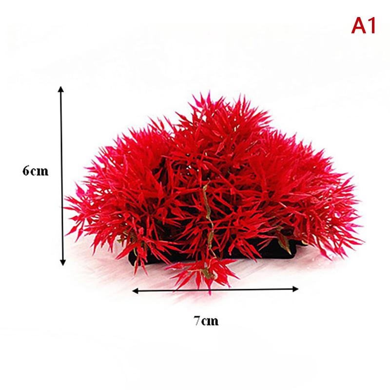 New Water Grass Plastic Short Wide Plant Simulation Artificial Plants For Aquarium Fish Tank Ornament Decoration