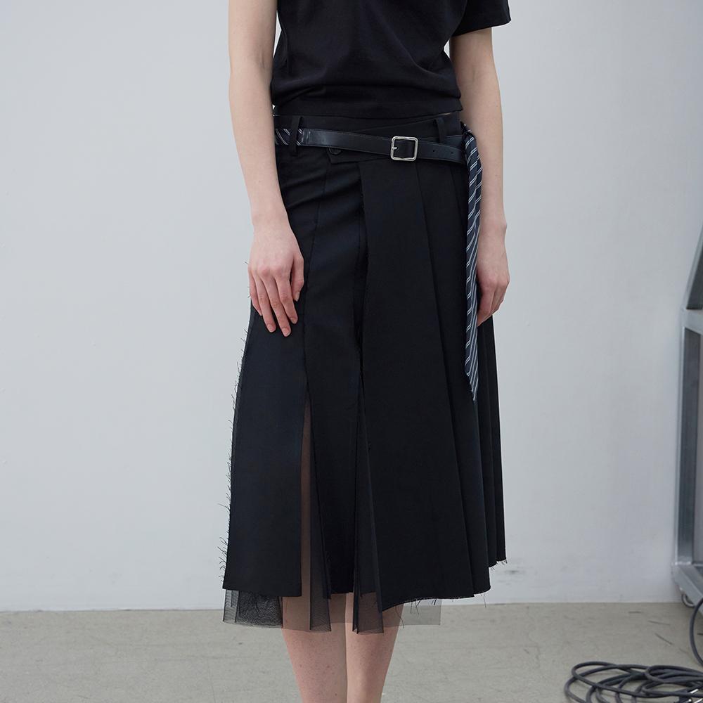 Lcdc Tm Tailored Sheer Pleats Skirt (Black)