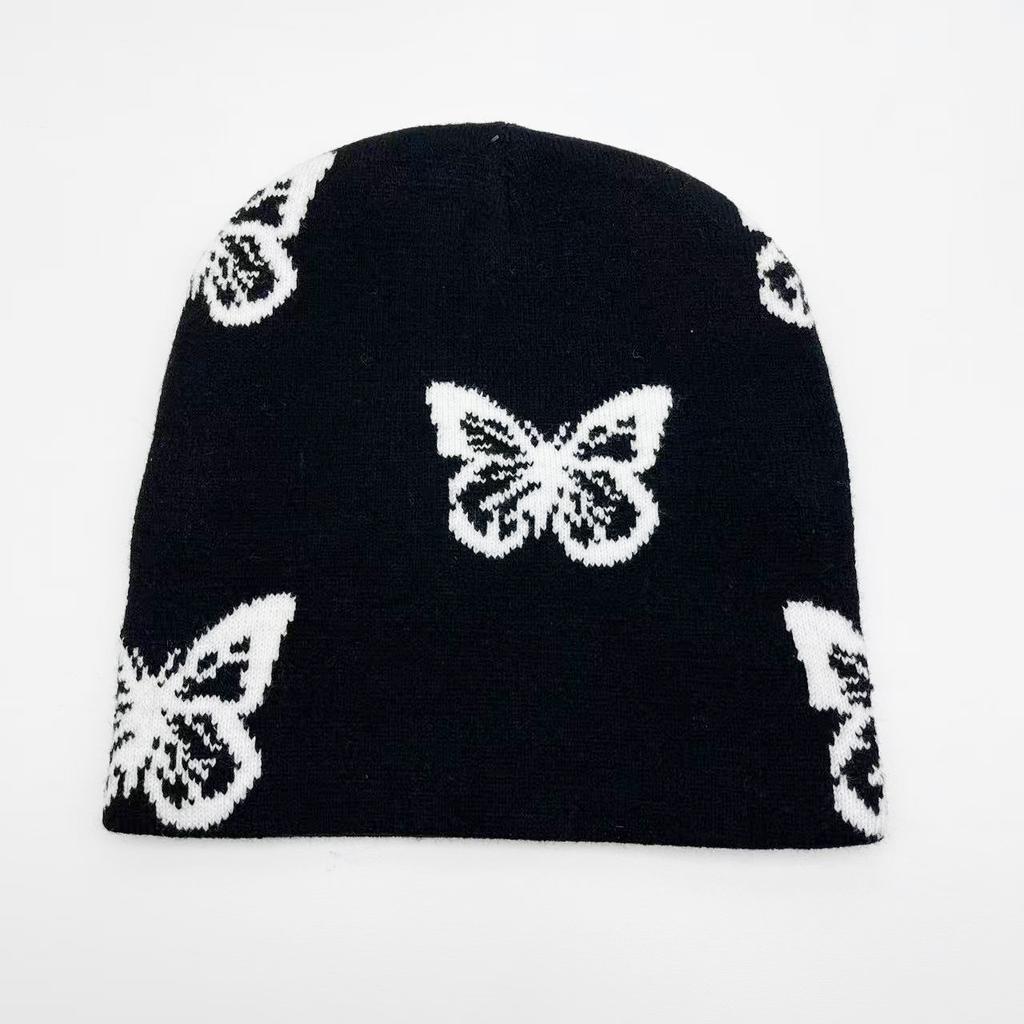 Halloween Series Jacquard Knitted Hat European and American Fashion Skull Portrait Beanie Pullover