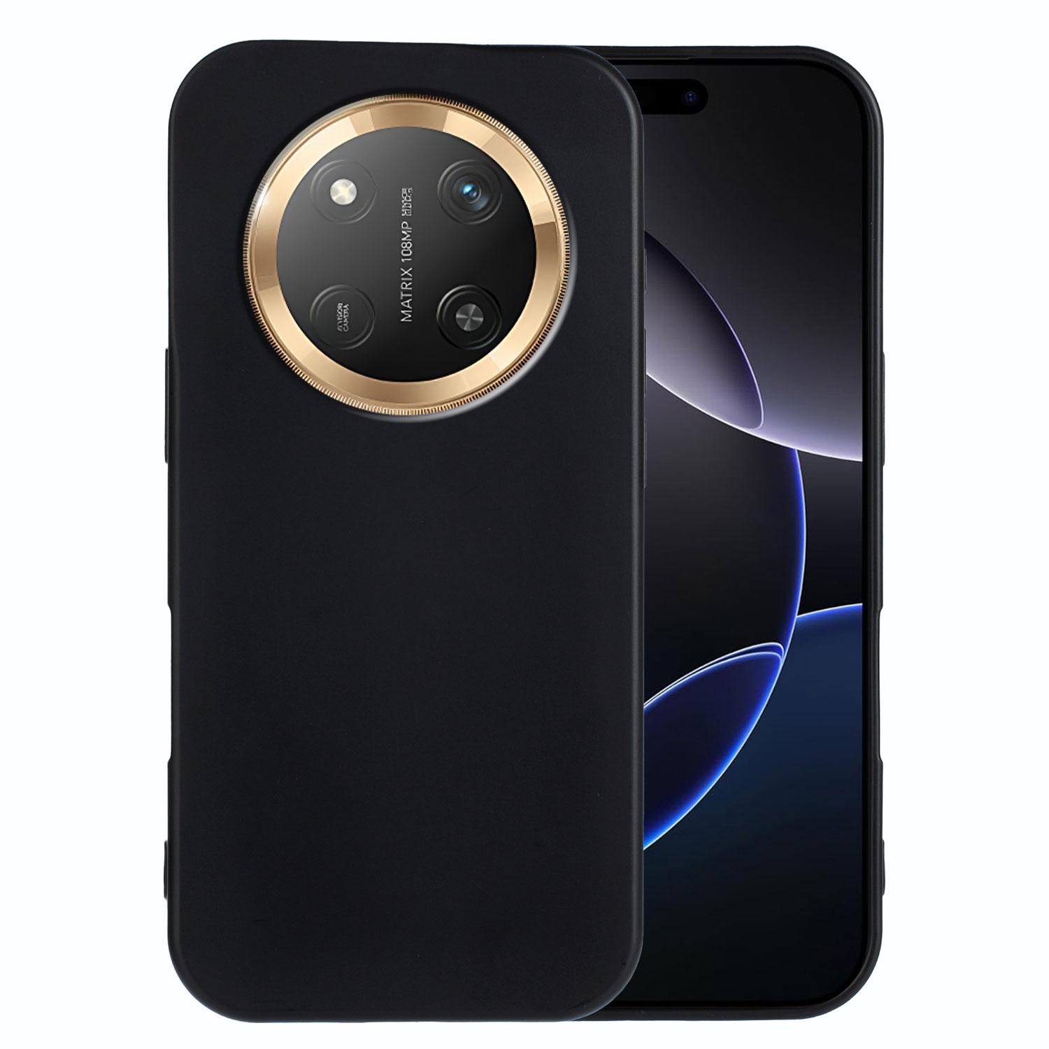 

For Honor X60 Pro 5G/Honor Magic7 Lite 5G/Honor X9c 5G TPU Case Soft Matte Anti-fingerprint Phone Back Cover Black