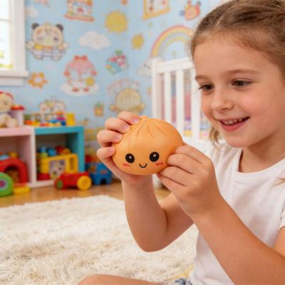 Stressverlichting Stoombroodje Speelgoed Draagbaar Reis Langzaam Rijzend Lachend Broodje Sensorisch Speelgoed Kinderen Volwassenen Zachte Stressbal Broodje Knijpen Knijpen Fidget Speelgoed