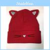 Plush Cat Knit Beanie For Men And Women Warm Soft Polyester Fall Winter Headwear