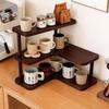 Tiered Structure Corner Desktop Shelf Multi-tier Coffee Mug Organizer  Office Desk
