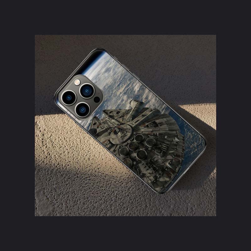 Millennium Falke im Weltraum Handyhülle Für Apple Iphone 16 15 Plus 13 12 Mini 16E 11 14 Pro Max X XS XR 8 7 SE 2020 Hülle Schale C