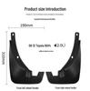 Compatible Mud Flaps for Toyota RAV4 2.0L (2006-2012) Without Fender Flares.