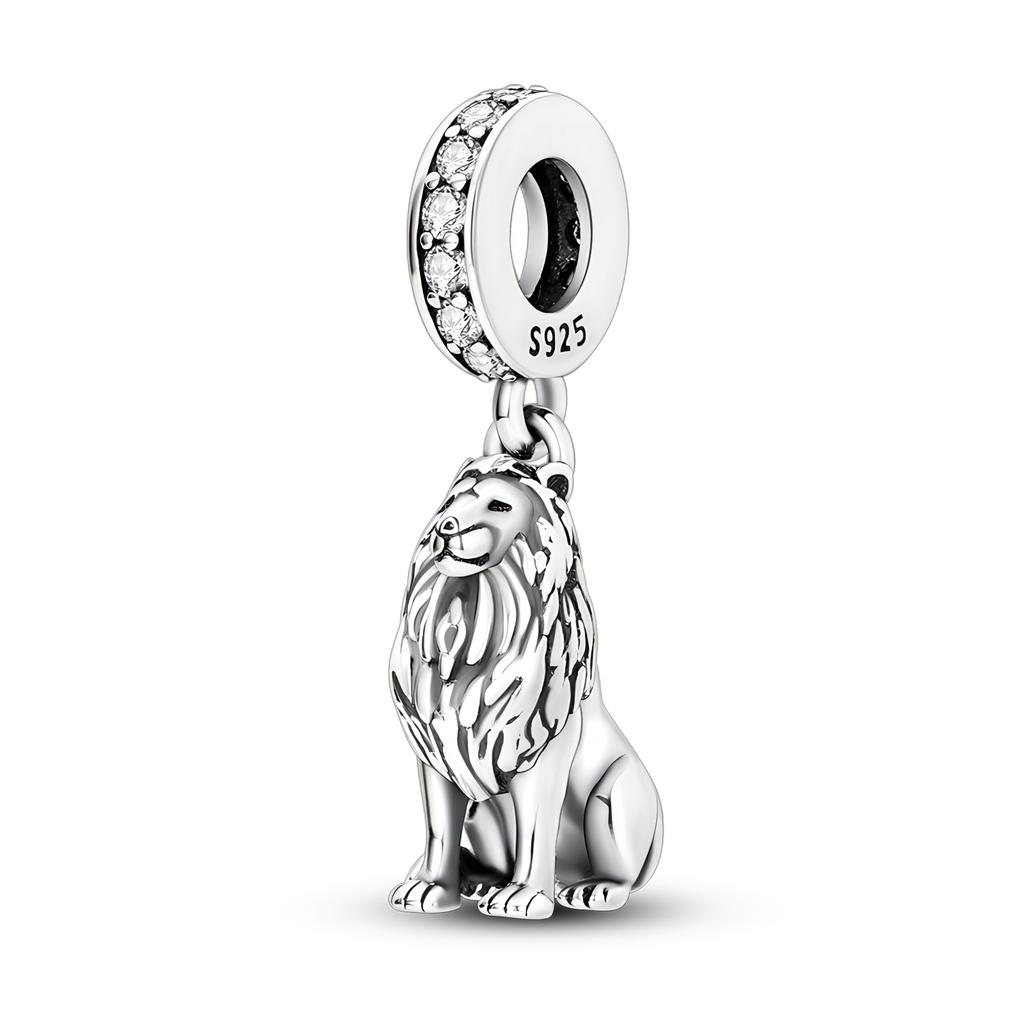 Charms Animali in Argento 925 Cane Gatto Gufo Coniglio Leone Elefante Dinosauro Charm Per Braccialetto Bangle Biglie per Creazione Gioielli