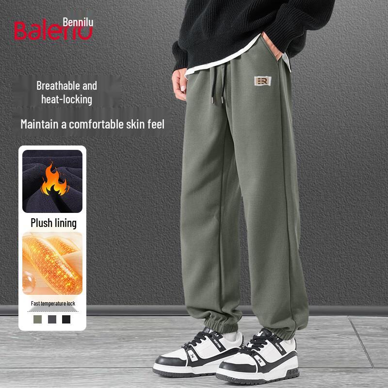 

Baleno Men s Winter Fleece-Lined Casual Jogger Pants M