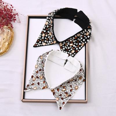 Moda Nuovo Colletto Falso con Diamanti Donna Cristallo Colletto Rimovibile Collana Donna Colletto Falso Cravatta Staccabile Accessori Abbigliamento