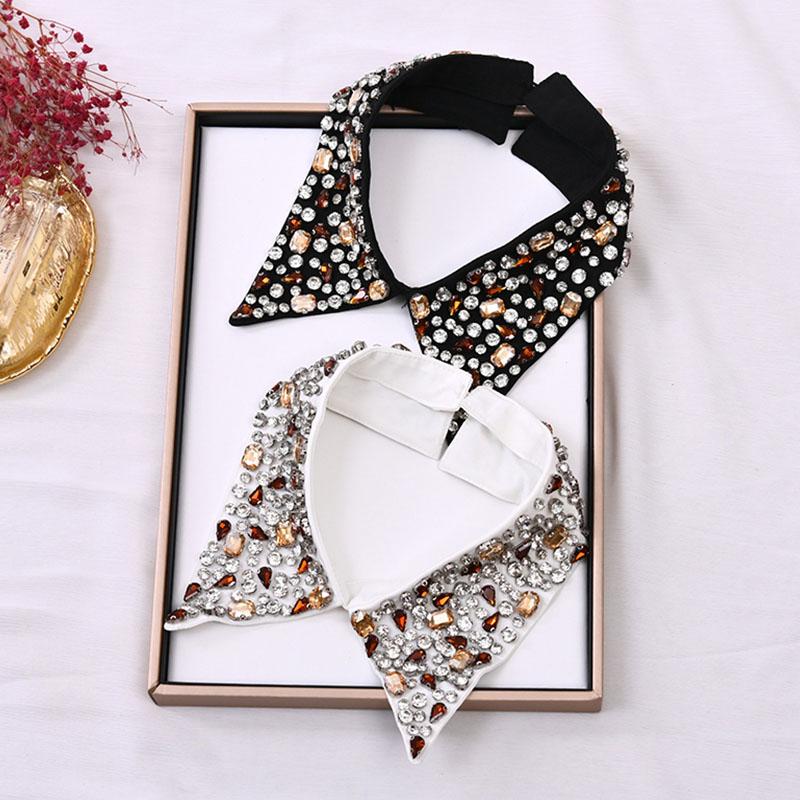 Fashion New Diamond False Collars Woman Crystal Removable Collar Women Necklace Fake Collar Detachable Tie Clothing Accessories