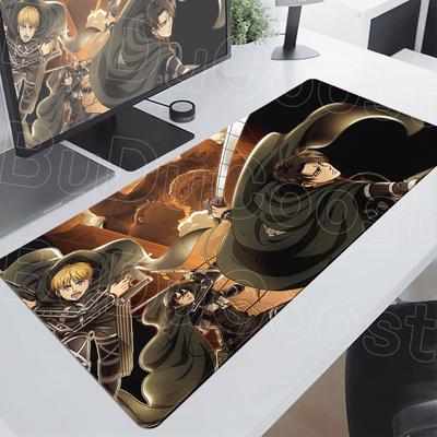 New Gamer Keyboard Mousepad Washable Student Writing Cushion XXL Attack On Titan Animes Computer Desktop Decoration Mat Boy Gift
