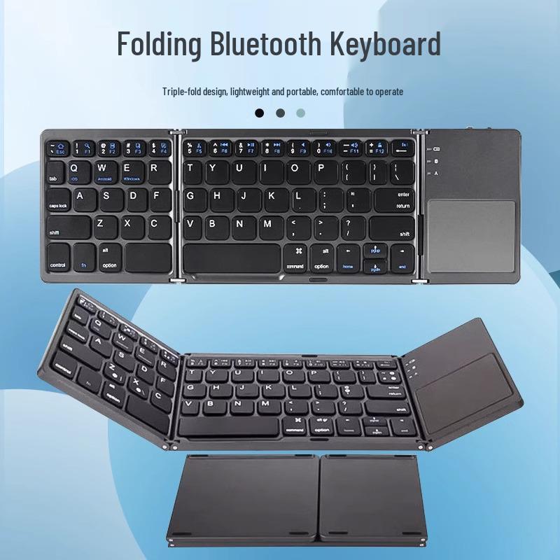 Portable Foldable Bluetooth Keyboard & Mouse Combo with Touchpad for Mobile Devices