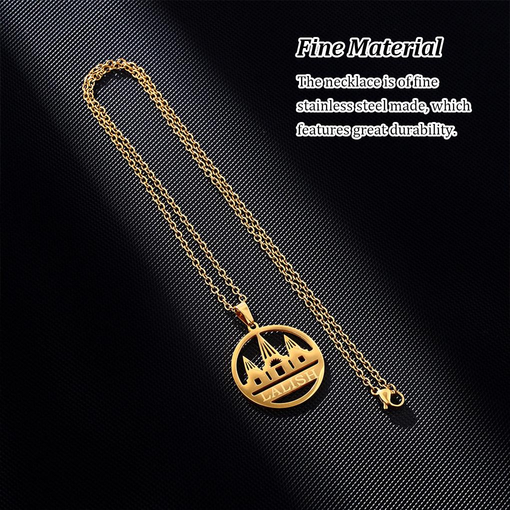 Stainless Steel Necklace Unisex Solid Color Ethnic Electroplated Geometric Choker Jewelry Pendant Birthday Gift