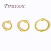 Círculo de Argolas Banhado a Prata 8mm 10mm 12mm Latão Banhado a Ouro 14K Argola de Conexão para Montagem de Pulseiras DIY
