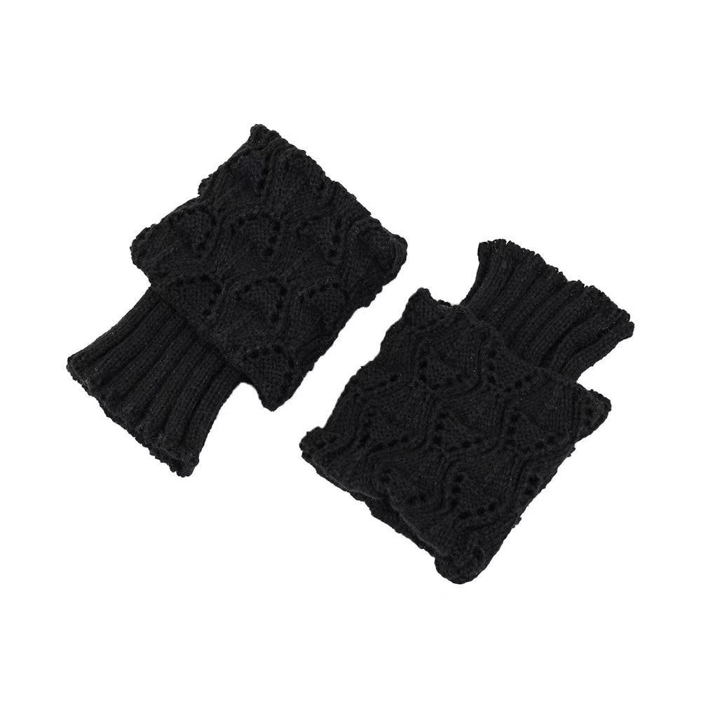 Women's Wool Knit Boot and Leg Warmers with Buttons