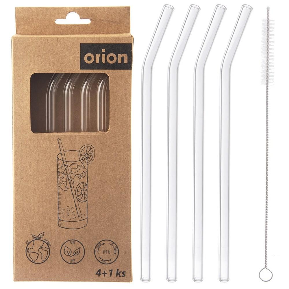 Glass drinking straws with cleaner 20 cm 5 pcs.