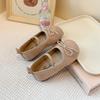 Girls Shoes Low Top Princess Suede Shoe Spring New Shallow Elastic Band Casual Designer Students Ballet Shoes Child I03132