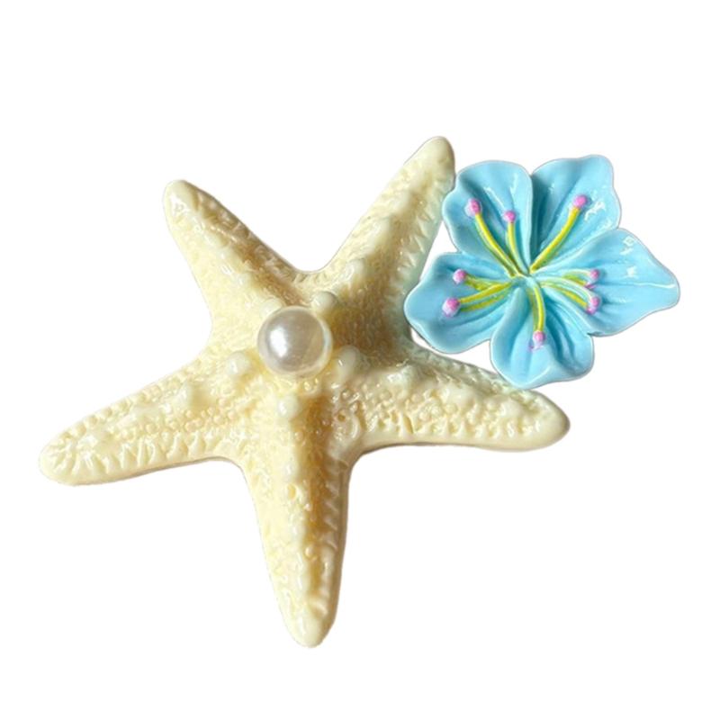 

Slip Resistant Starfishes Shaped Hair Clip Strong Grip NonSlip Hairpins For Daily Use Outdoor синій