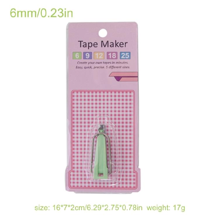Bias Tape Maker 5 Size 6/9/12/18/25mm Tape Maker Tool Quilting Tool for Fabric Sewing