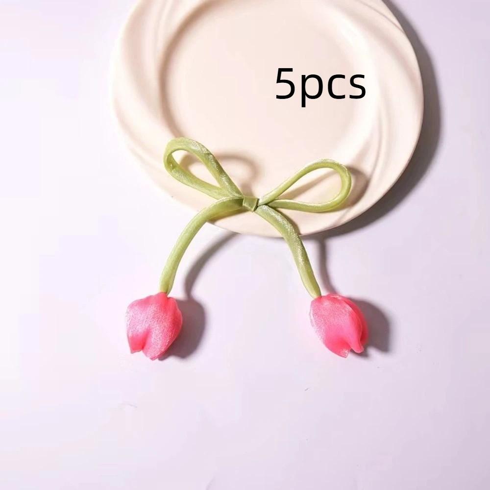 5Pcs Sweet Tulip Lace-up Straps Ornaments Curtains Tie Rope Fashion Curtain Tieback  Cake