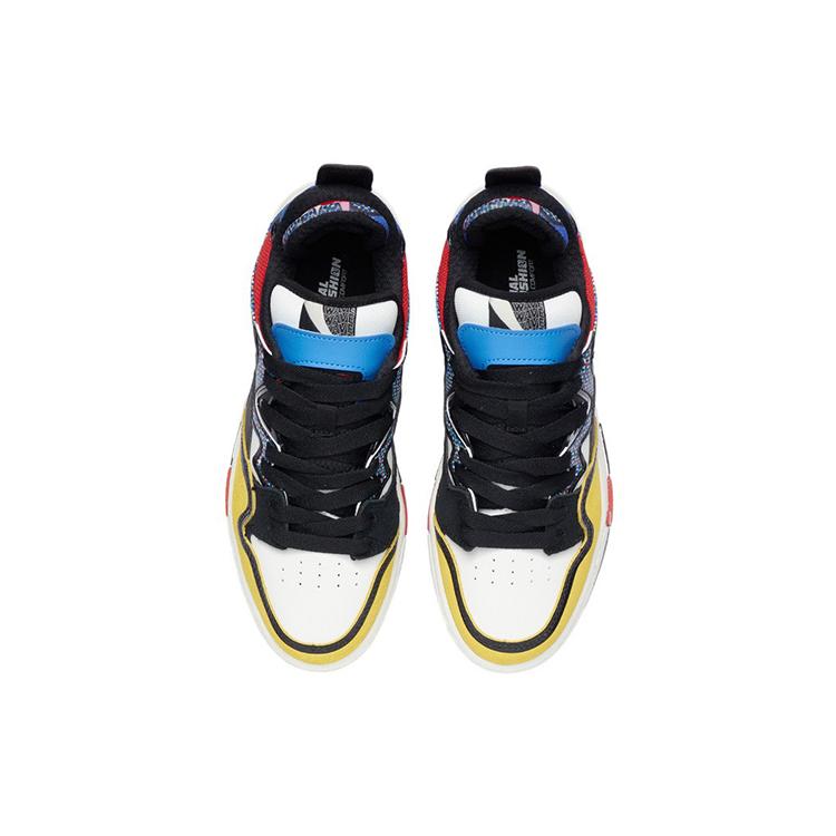Li Ning Wave Pro Slip Resistant, Abrasion Resistant, Lightweight Low Top Skateboard Shoes Women's Black Red Yellow AECR044-3