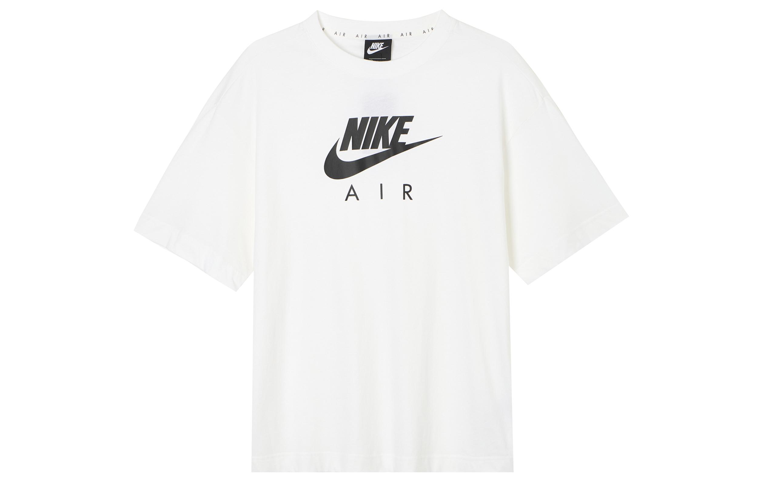 

Nike T Shirts Women s White Crew Neck Moderate Straight Fit CJ3106-100 L